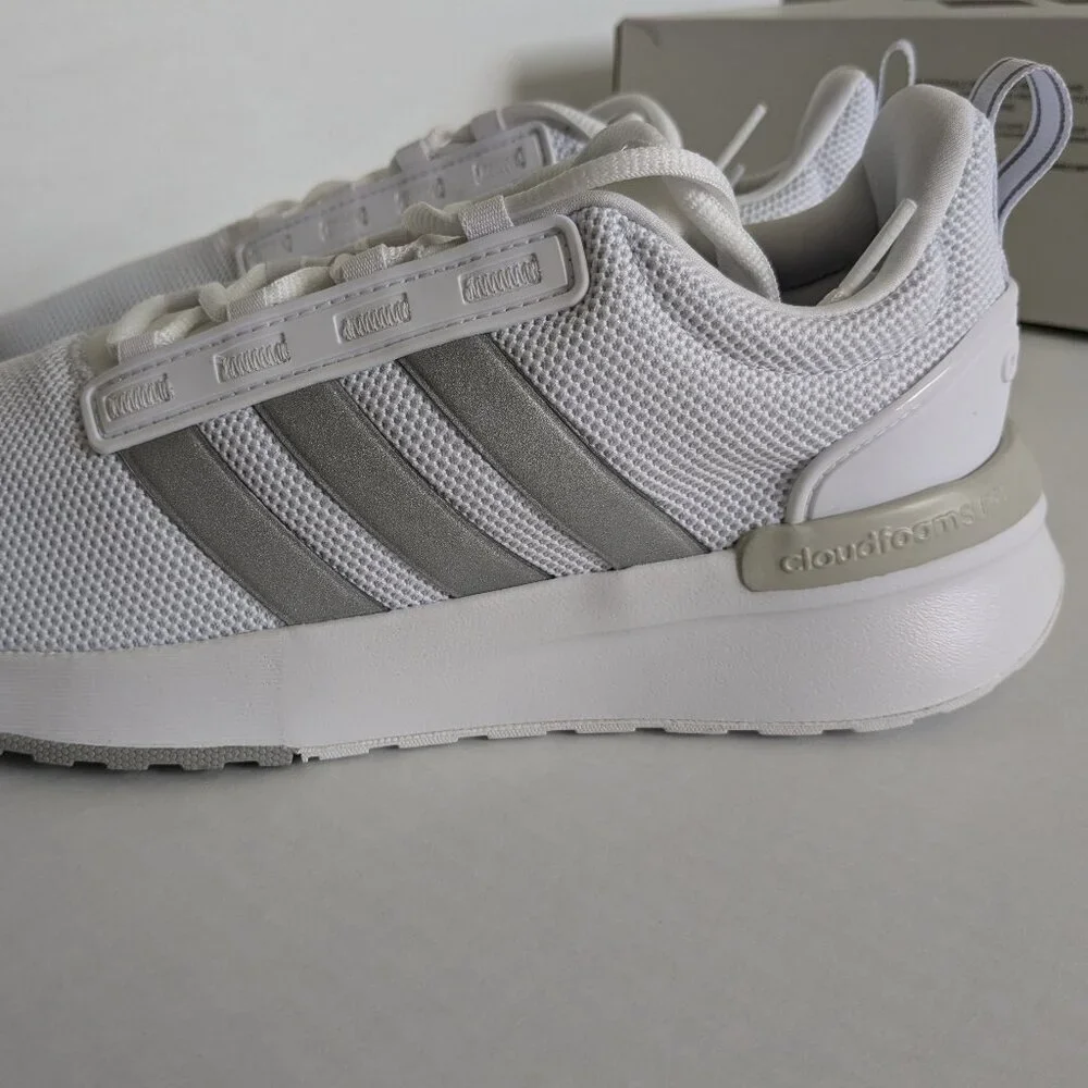 Adidas Racer TR21 Shoes Women's Size 10.5 Cloud White/Silver Sneaker NWT - Picture 12 of 13